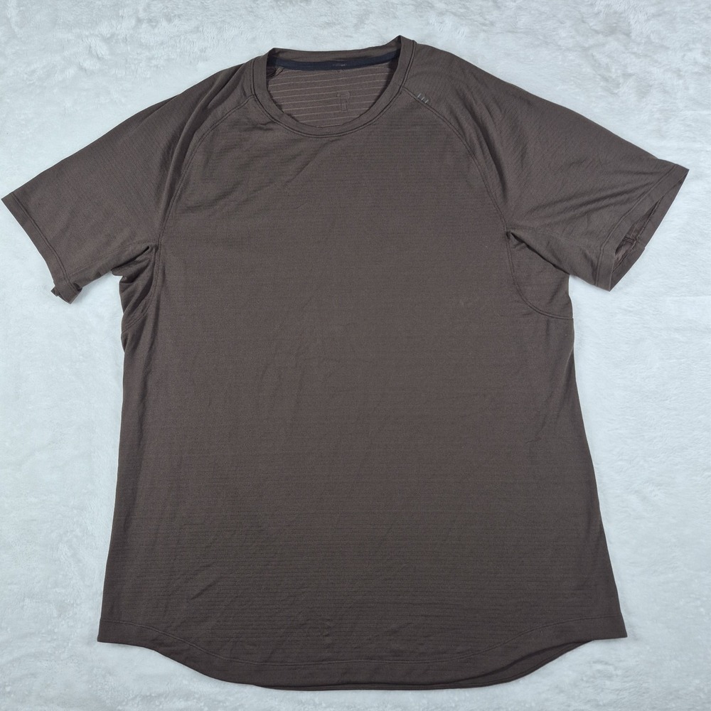 Lululemon License To Train Shirt Men's XL Brown Gym Workout Active Train Run